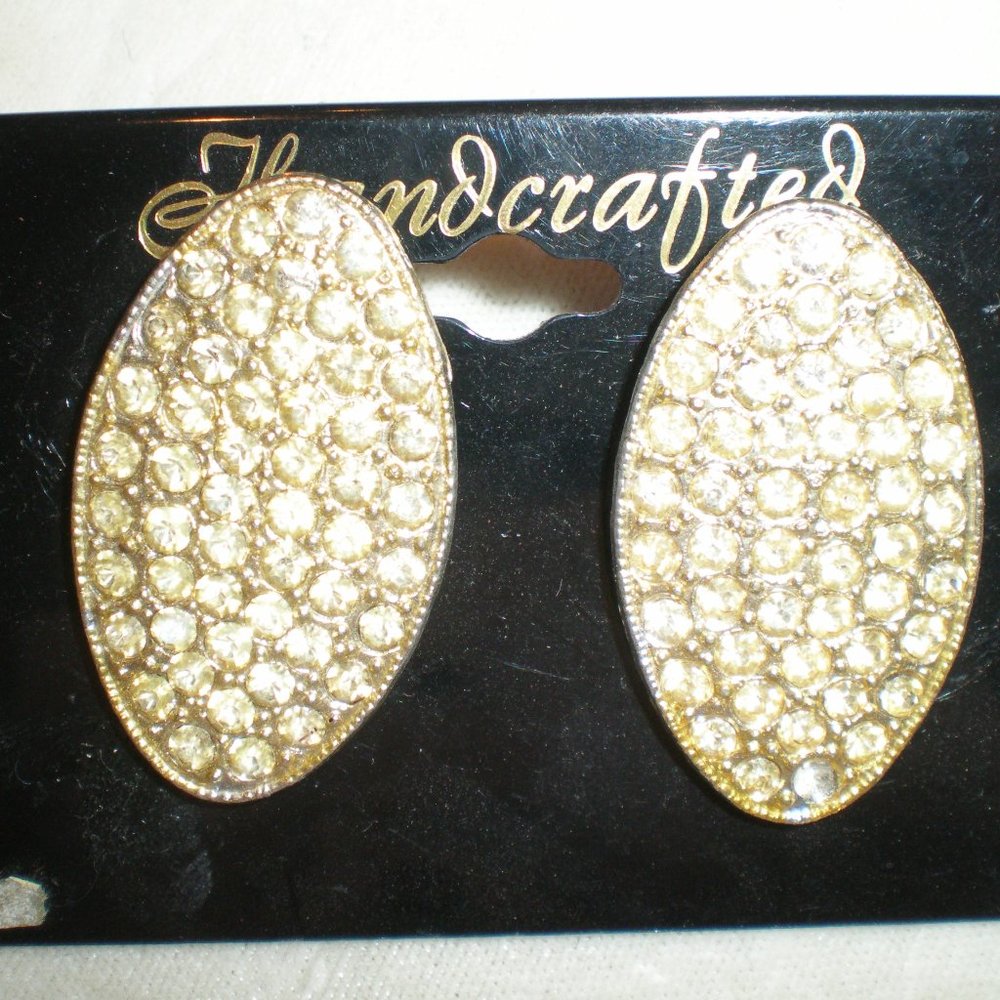 Antique Rhinestone Earrings - One of a Kind Originals - Elegant for Wedding